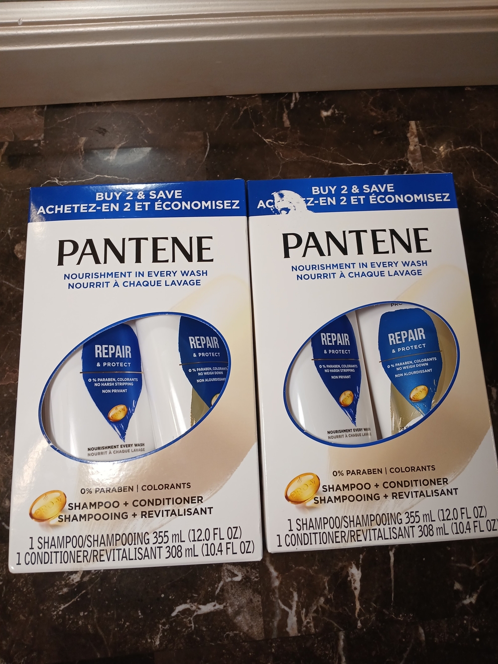 Bundle Of 2 Pantene Repair & Protect Shampoo + Conditioner Duo